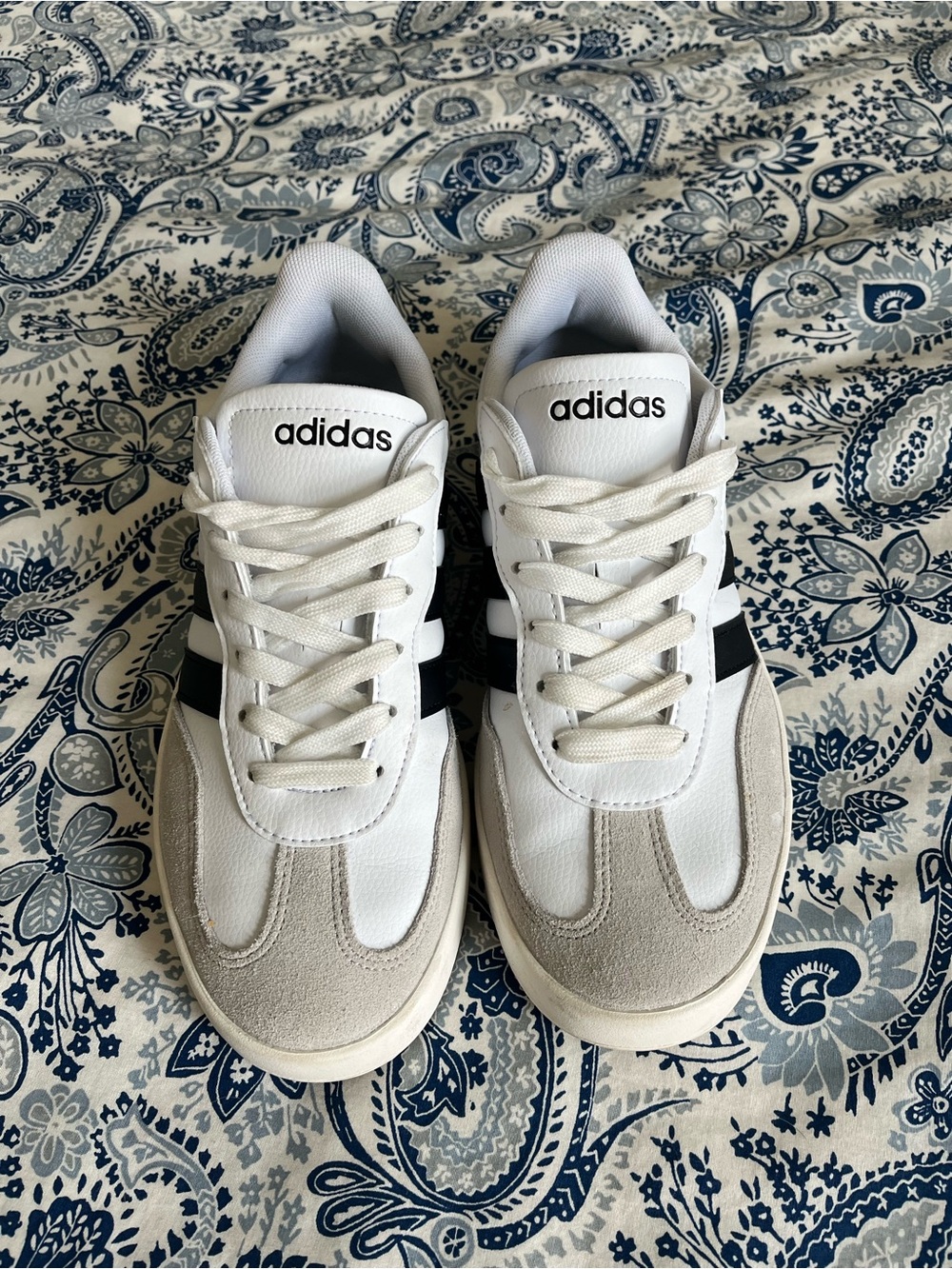 adidas White Athletic Sneakers with Subtle Gray Accents